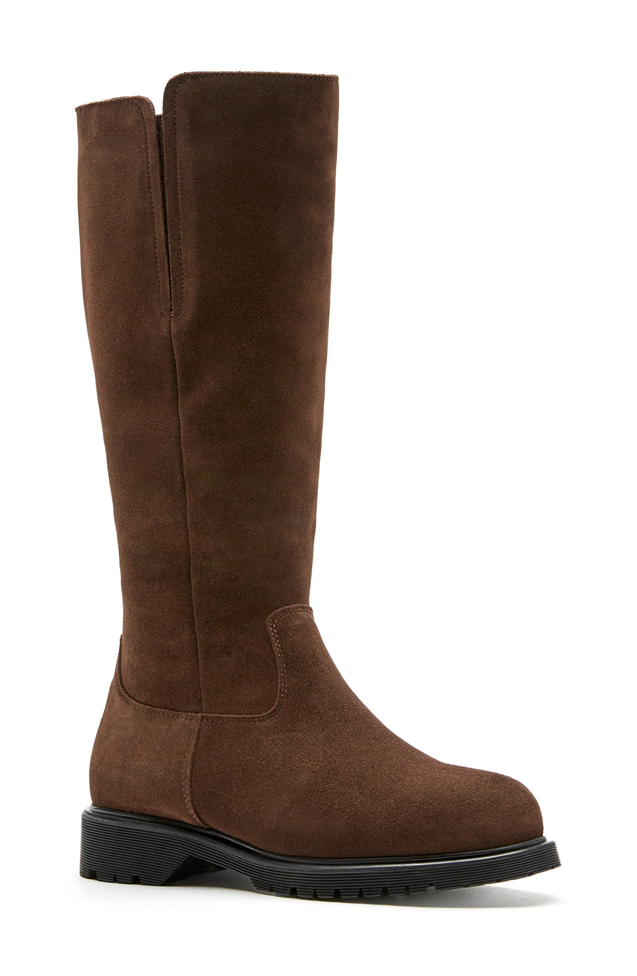 Helene City Dry™ Genuine Shearling Waterproof Boot, Main, color, BRUNETTE SUEDE