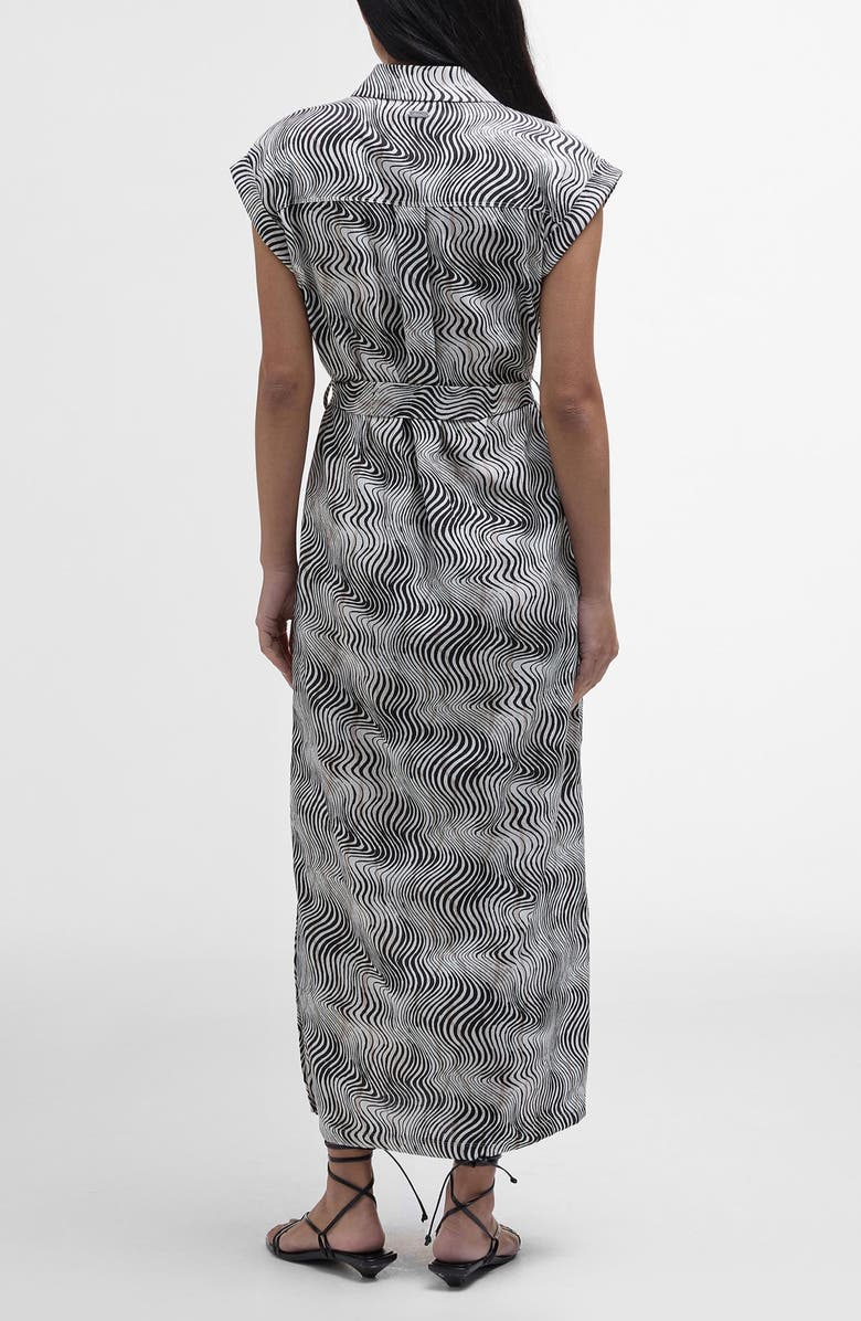 Barbour Romy Cap Sleeve Maxi Shirtdress, Alternate, color, Monochrome Print
