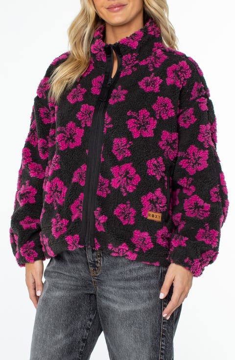 Wurlie Floral High Pile Fleece Jacket