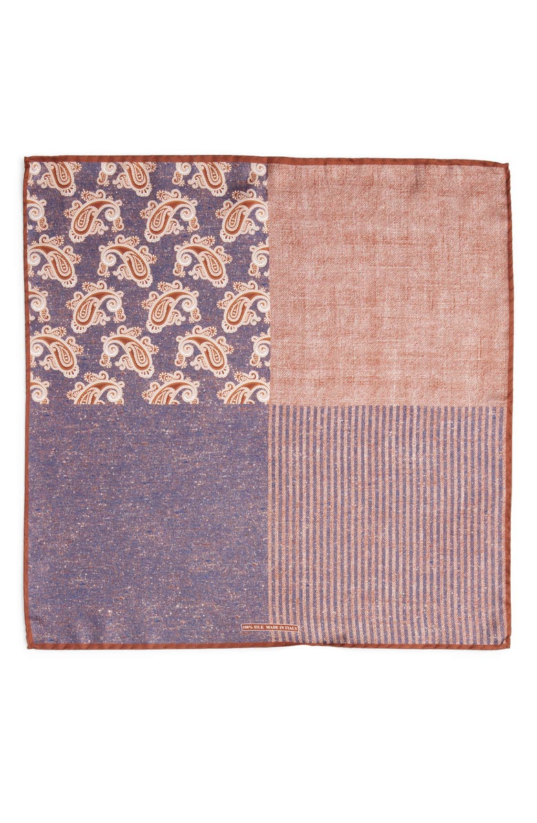 Nordstrom Four Panel Silk Pocket Square, Alternate, color, 