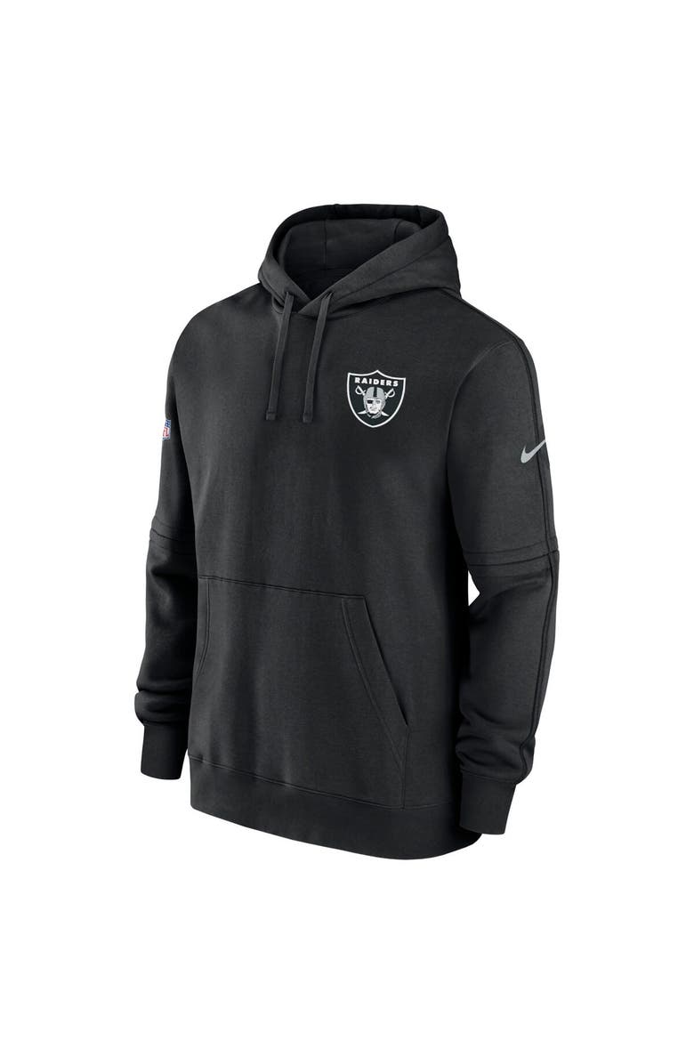 Nike Men's Nike Black Las Vegas Raiders Sideline Club Fleece Pullover Hoodie, Alternate, color, 