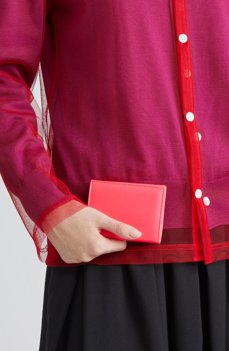 Comme des Garçons Wallets Super Fluorescent Leather Bifold Wallet, Alternate, color, Pink/ Yellow