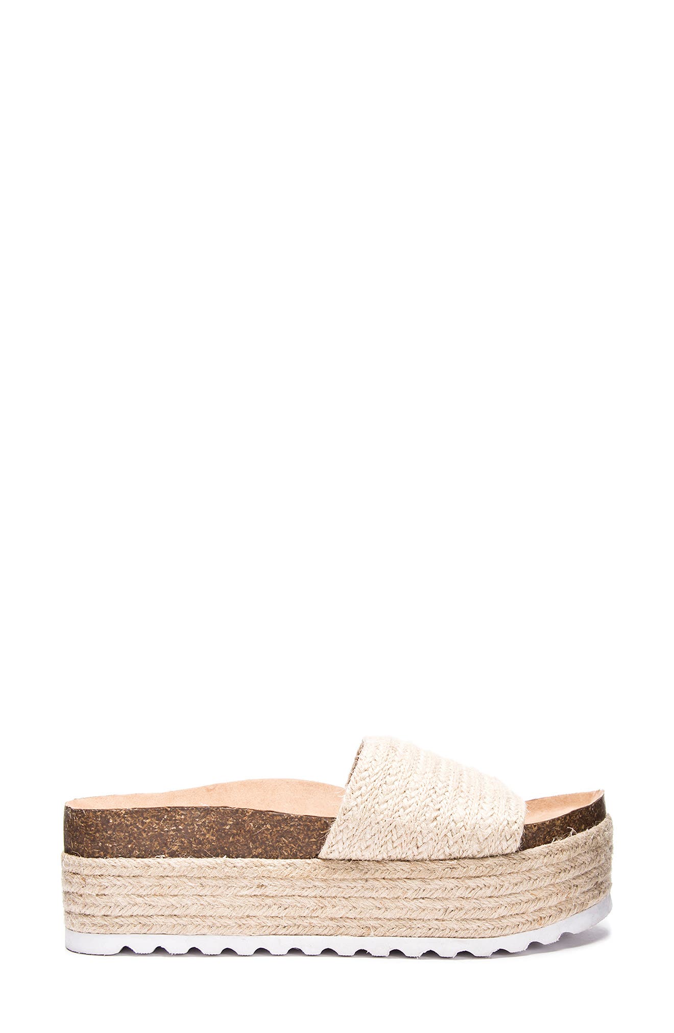 Palm Desert Platform Espadrille Slide Sandal, Alternate, color, NATURAL