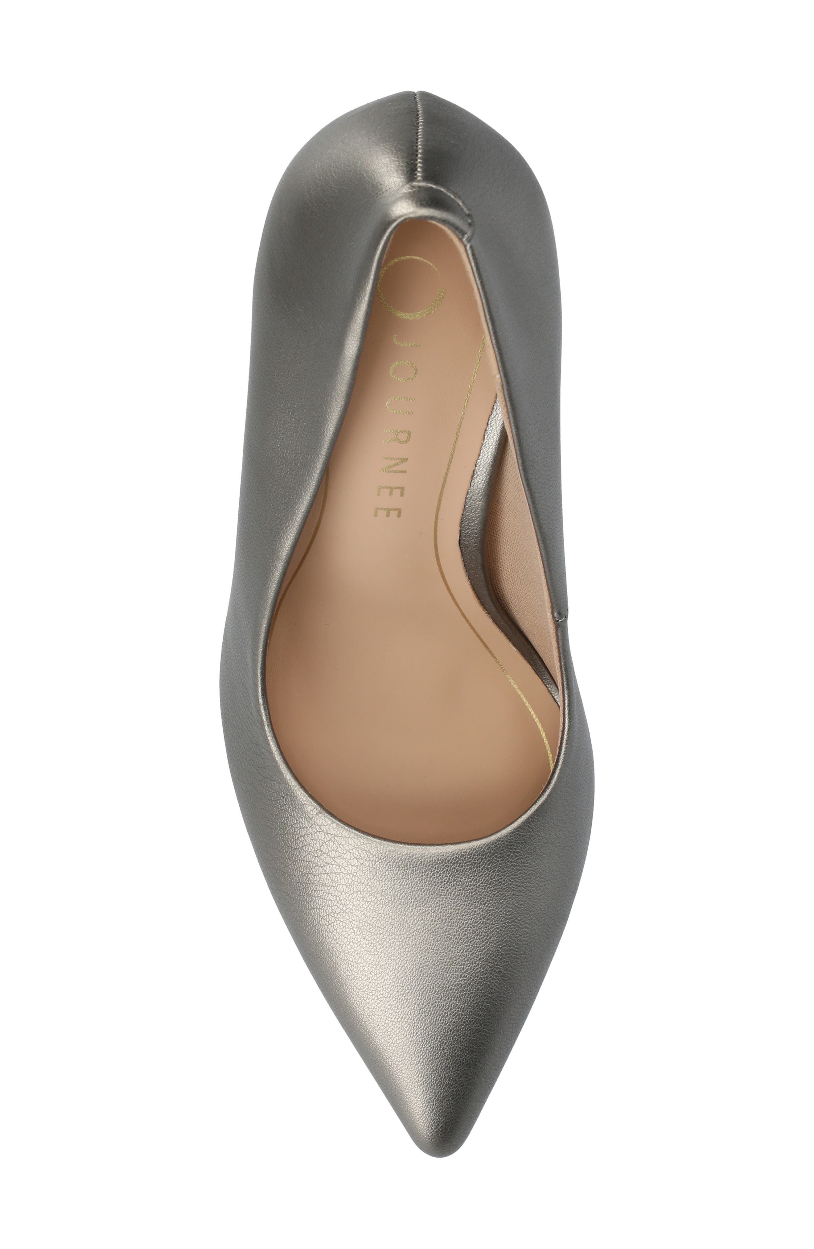 Embellished Pointed Toe Pump, Alternate, color, PEWTER
