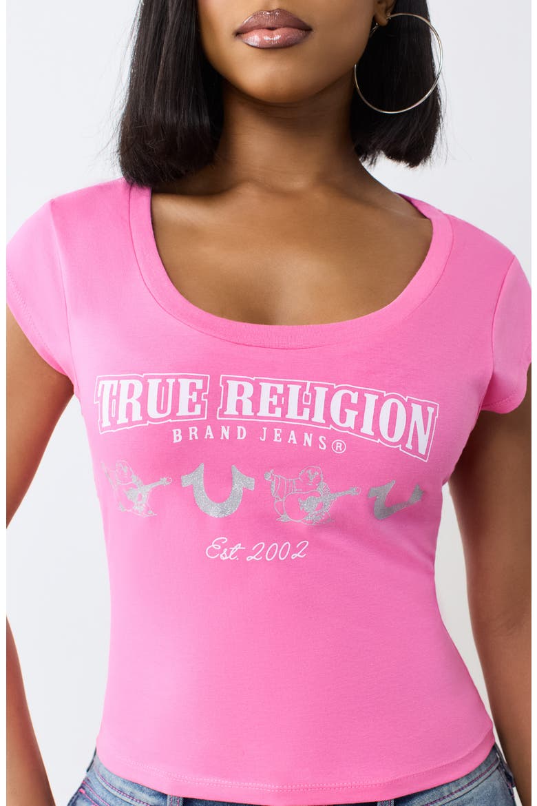 Scoop Neck Graphic Baby T-Shirt, Alternate, color, AZALEA PINK
