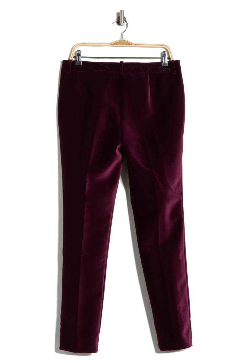 Slim Fit Velvet Pants, Alternate, color, PLUM