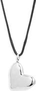 Monica Vinader Heart Locket Cord Necklace