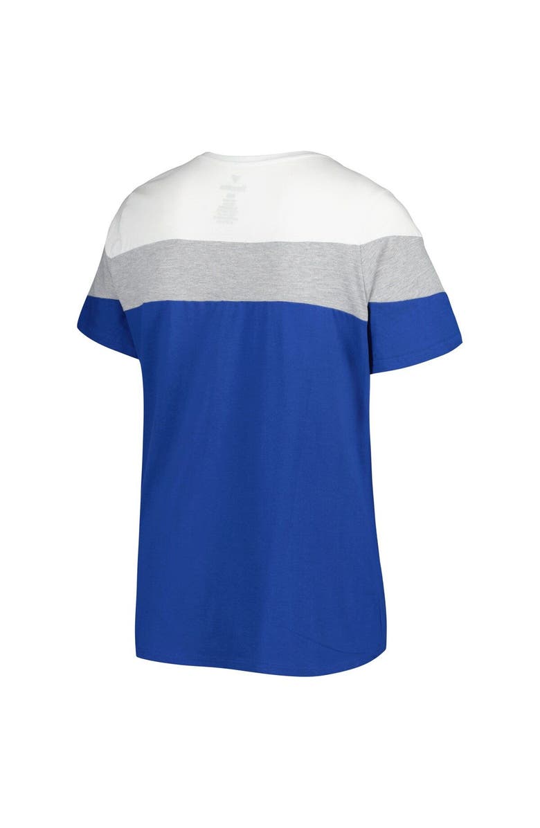 PROFILE Women's White/Royal Kansas City Royals Plus Size Colorblock T-Shirt, Alternate, color,