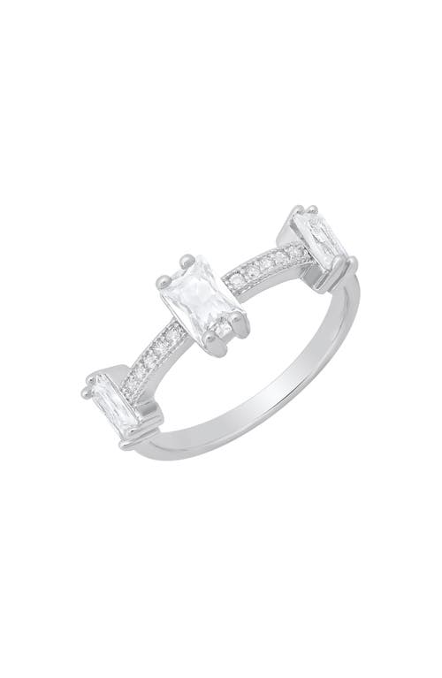 Hmy Jewelry Simulated Diamond Ring In Metallic