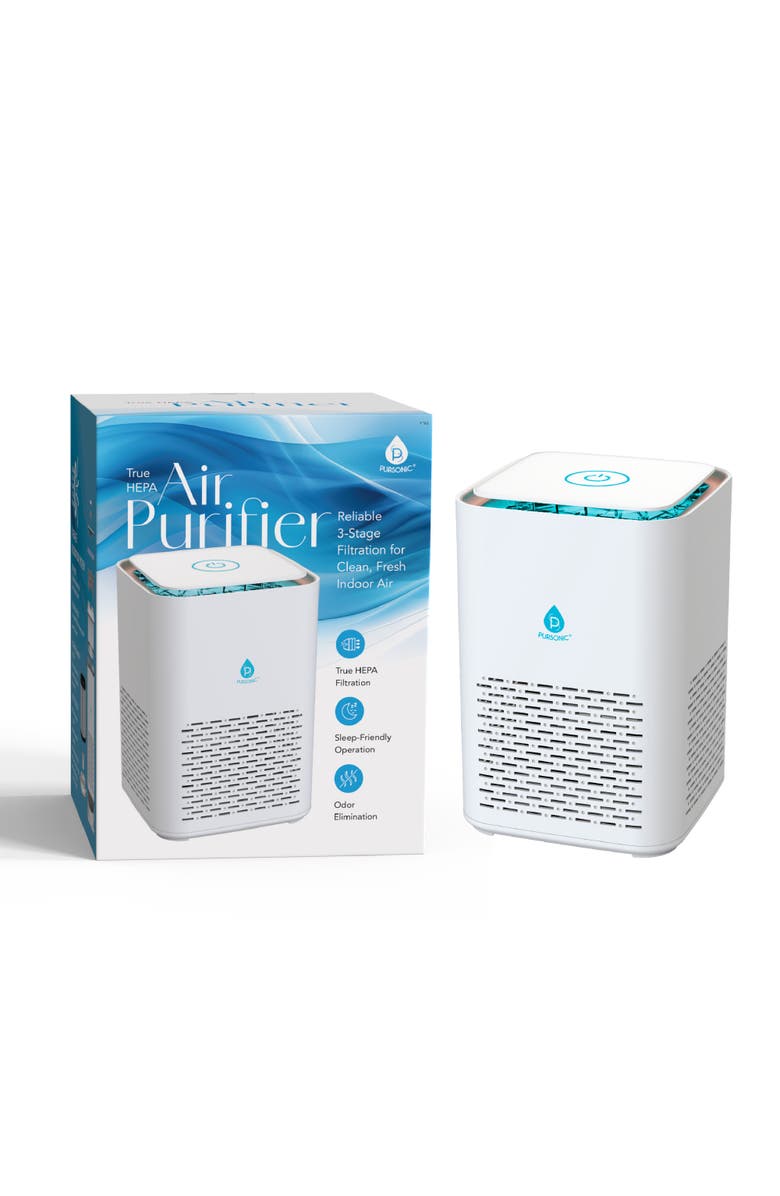 PURSONIC True HEPA Air Purifier - Compact Power for Cleaner Air, Main, color, White