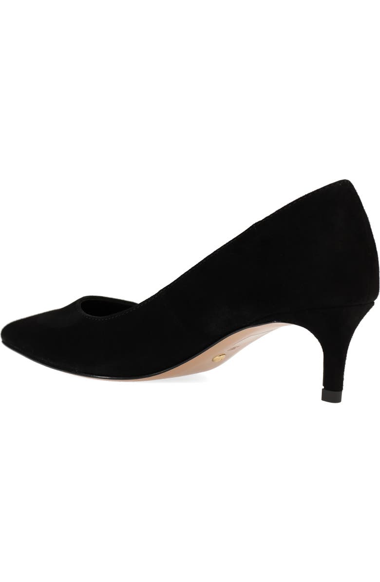Pelle Moda Aeri Pointed Toe Kitten Heel Pump, Alternate, color, Black