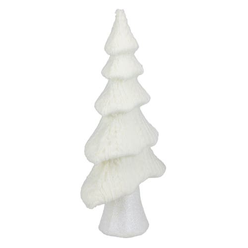 Northlight Cable Knit Christmas Tree Decoration In White