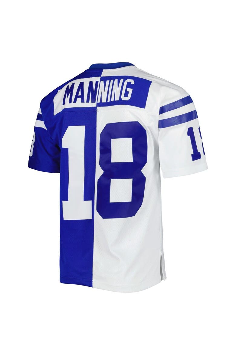 Men's Mitchell & Ness Peyton Manning Royal/White Indianapolis Colts 1998 Split Legacy Replica Jersey, Alternate, color, Royal