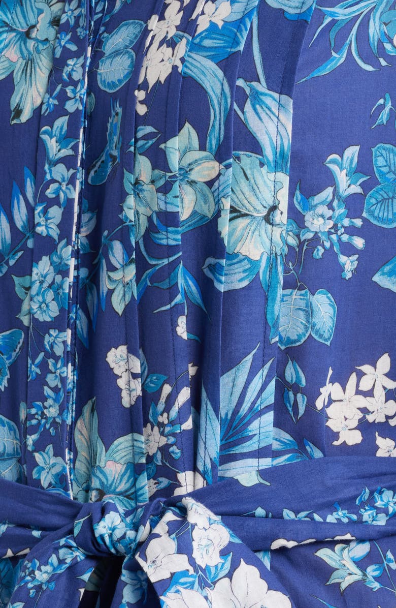 KOBI HALPERIN Zariah Print Long Sleeve Shirtdress, Alternate, color, Indigo Multi