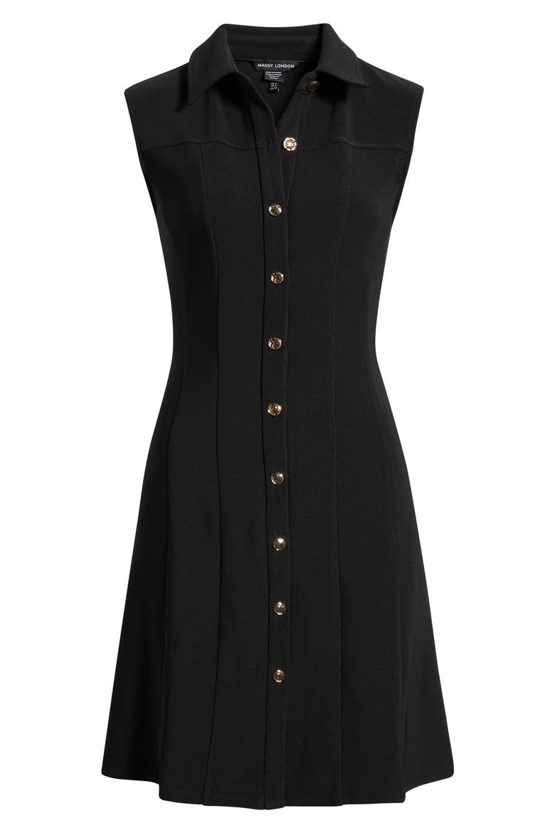 Sleeveless Shirtdress, Alternate, color, BLACK