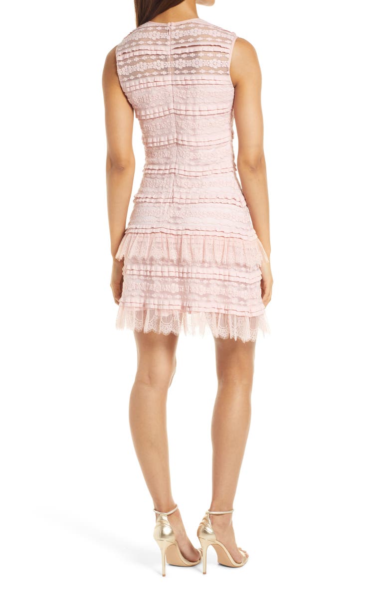 SHO by Tadashi Shoji Crinkle Lace Cocktail Dress, Alternate, color, 