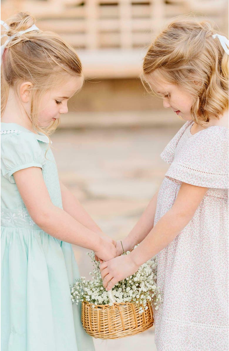 Hope & Henry Girls' Organic Smocked Bell Sleeve Dress, Kids, Alternate, color, 