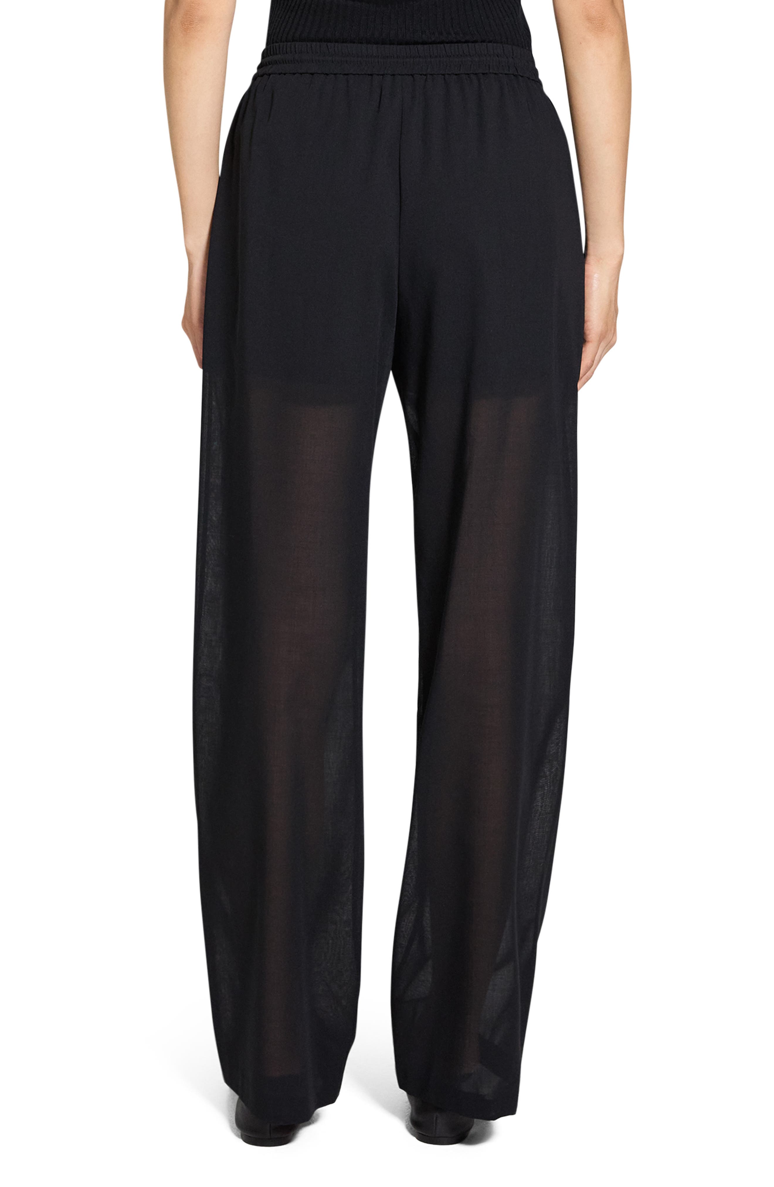 Wool Blend Drawstring Pants - image 2