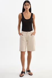 LAMARQUE Bary | Linen Twill Bermuda Shorts