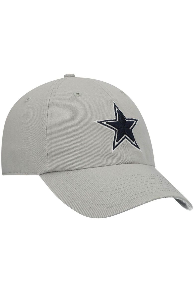 Men's '47 Gray Dallas Cowboys Primary Clean Up Adjustable Hat, Alternate, color, Gray