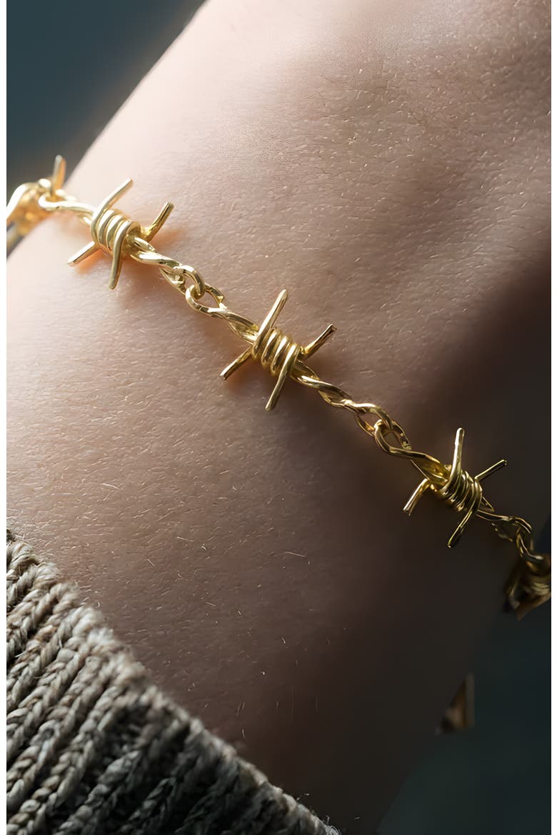 The Barbwire Bracelet, Alternate, color, GOLD