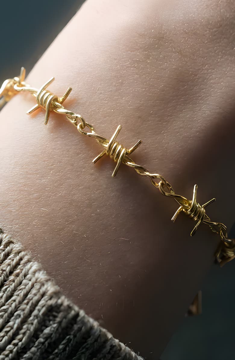 The M Jewelers The Barbwire Bracelet, Alternate, color, Gold