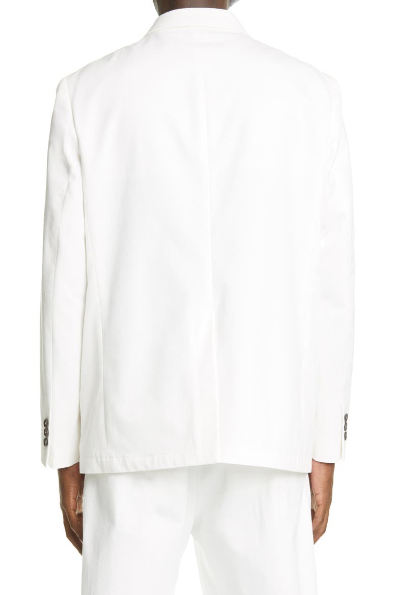 Double Breasted White Cotton Sport Coat (Nordstrom Exclusive), Alternate, color, WHITE