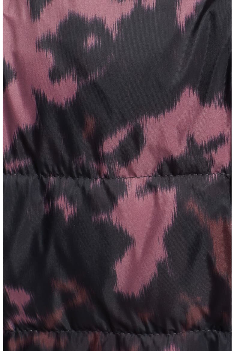 'Redbury' Print Down Jacket with Removable Genuine Fox Fur Collar, Alternate, color, DUSKY MAUVE