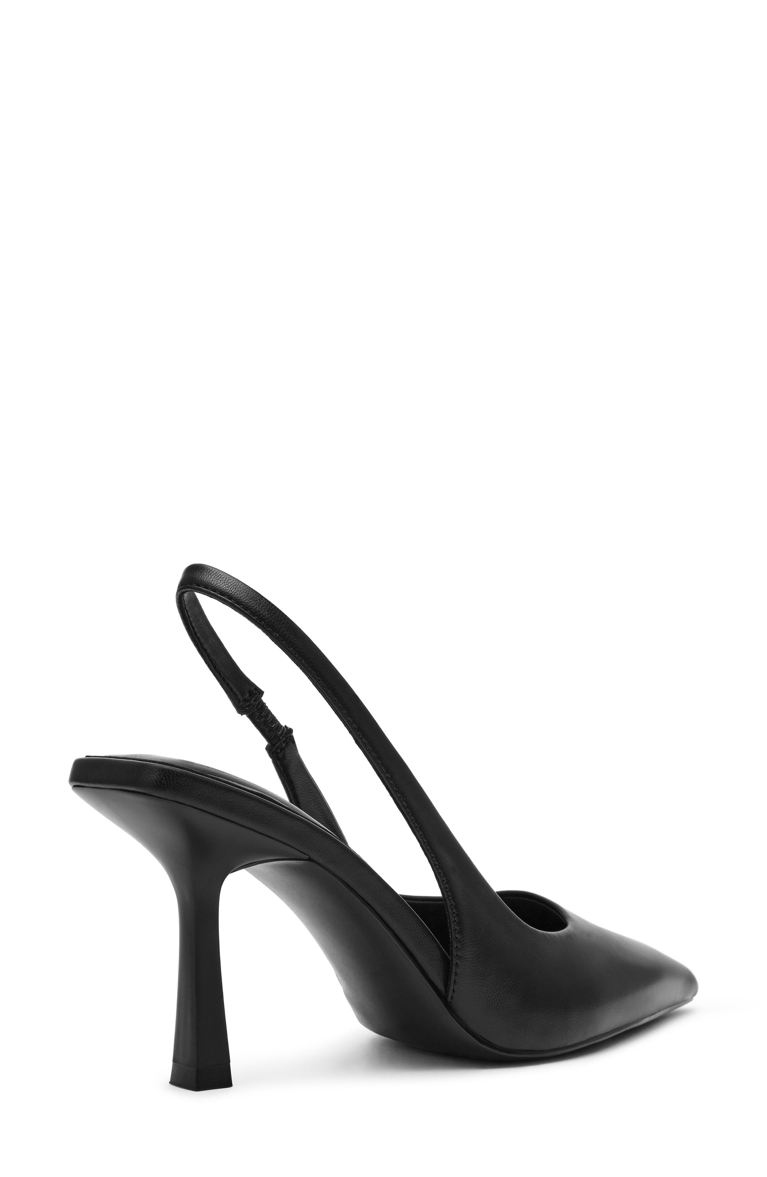 Anne Klein Itzy Pointed Toe Slingback Pump, Alternate, color, Black Smooth
