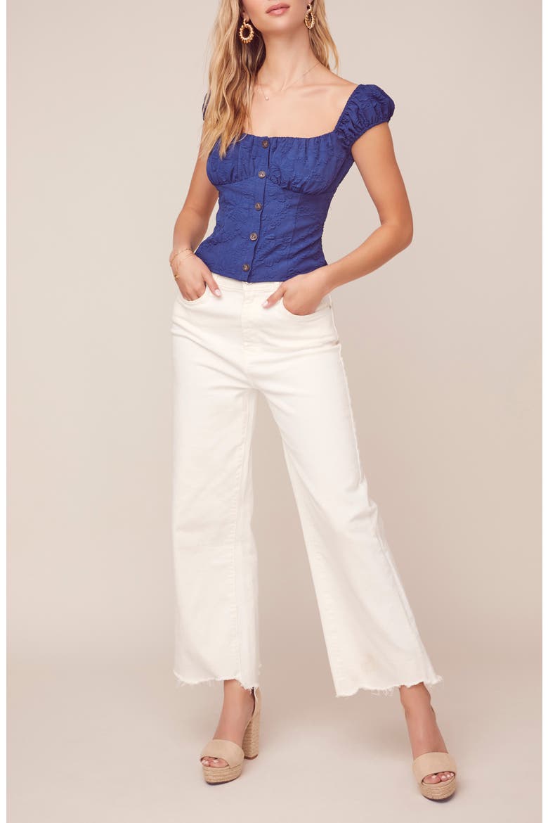 Billie Jean Front Button Top, Alternate, color, NAVY