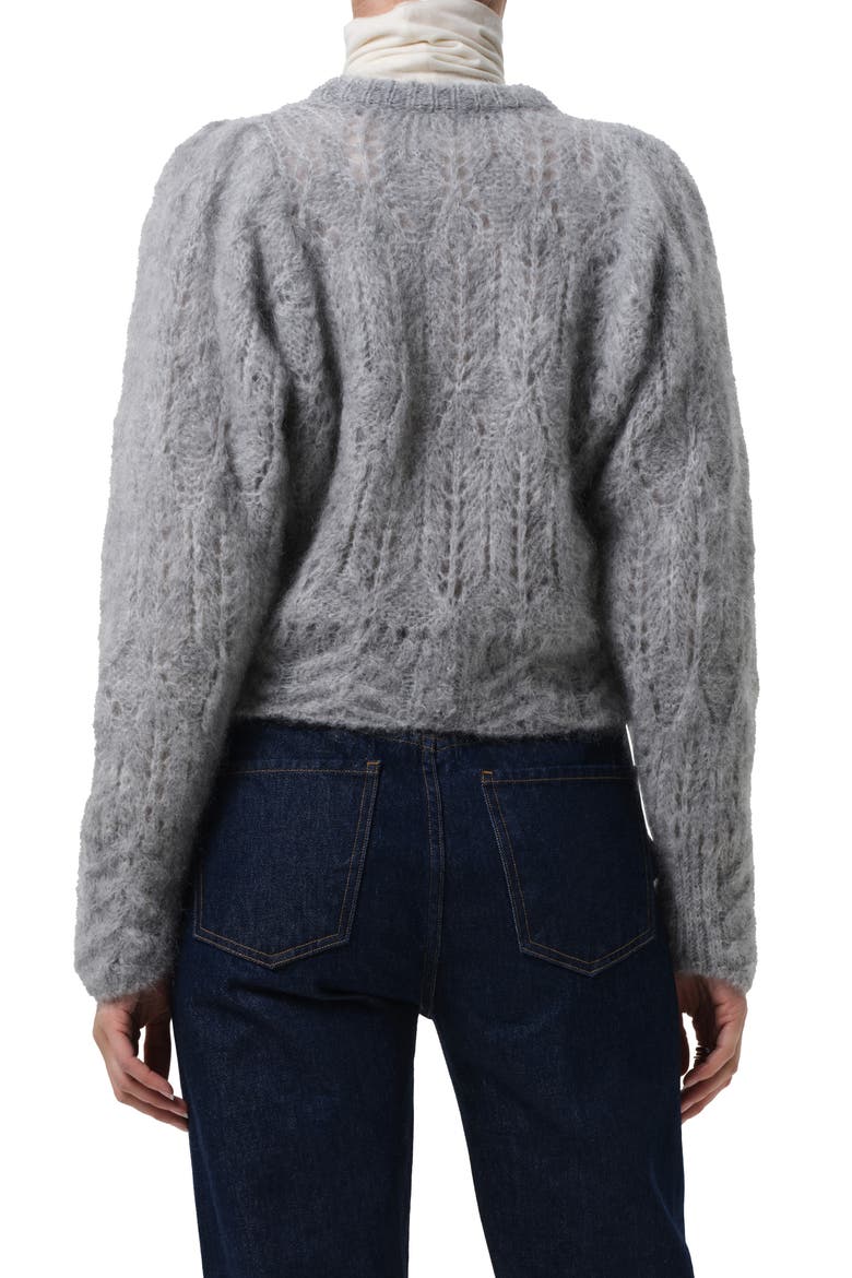 Odette Fuzzy Cardigan, Alternate, color, HEATHER GREY L