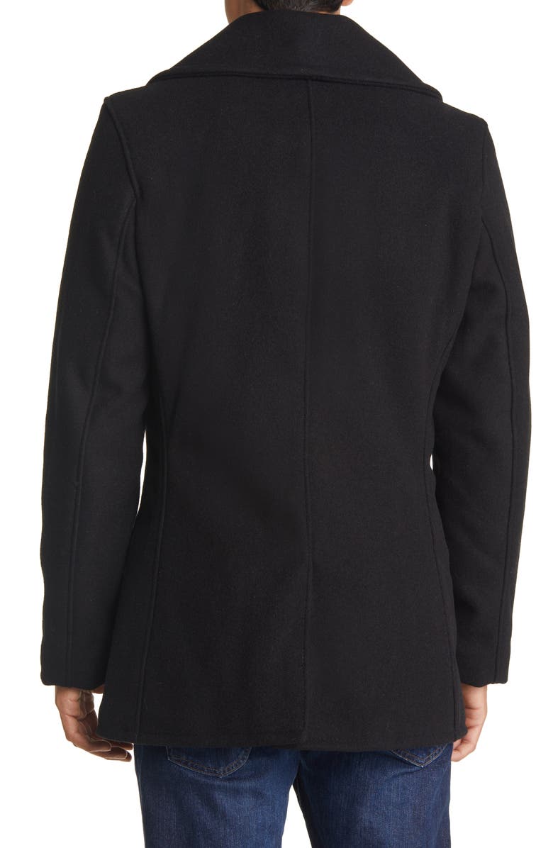 Schott NYC Slim Fit Wool Naval Officer's Coat, Alternate, color, 