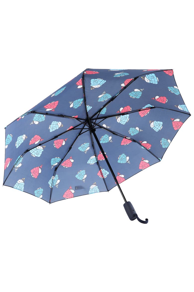 Snoopy Puffer Jacket All Over Print Auto Open and Close Umbrella, Alternate, color, BLUE