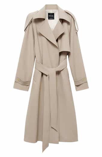 Jones New York Stretch Cotton Sateen Double Breasted Trench Jones New York Stretch Cotton Sateen Double Breasted Trench
