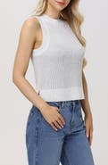525 Demi Cotton Sleeveless Metallic Sweater