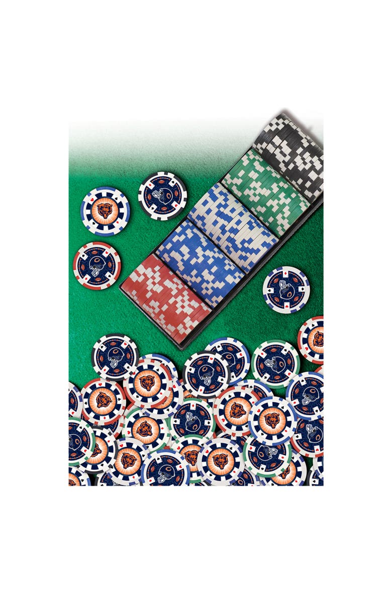 Chicago Bears 100 Piece Poker Chips, Alternate, color, Multicolor