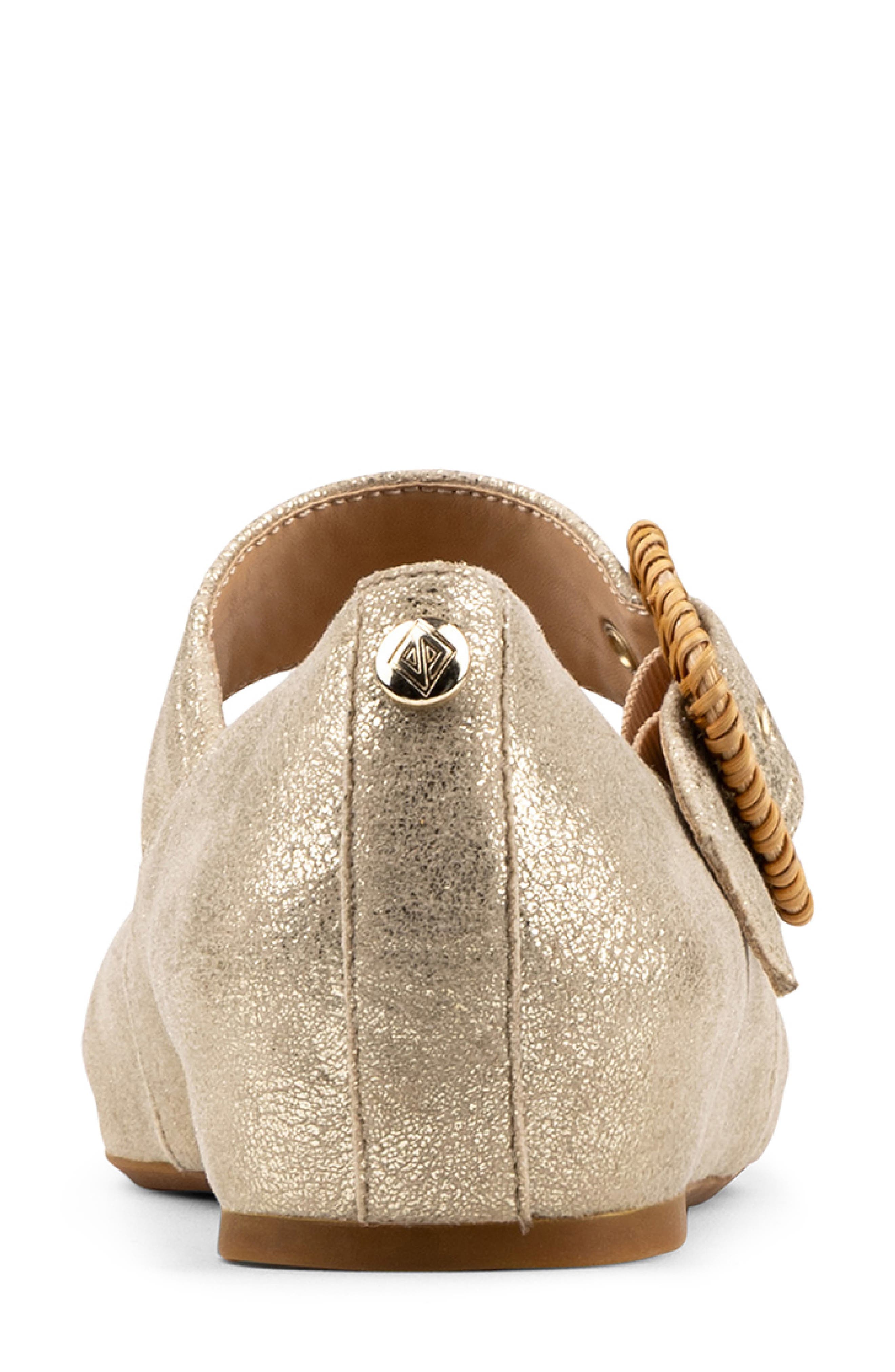 Lavana Buckle Ballet Flat, Alternate, color, PLATINO