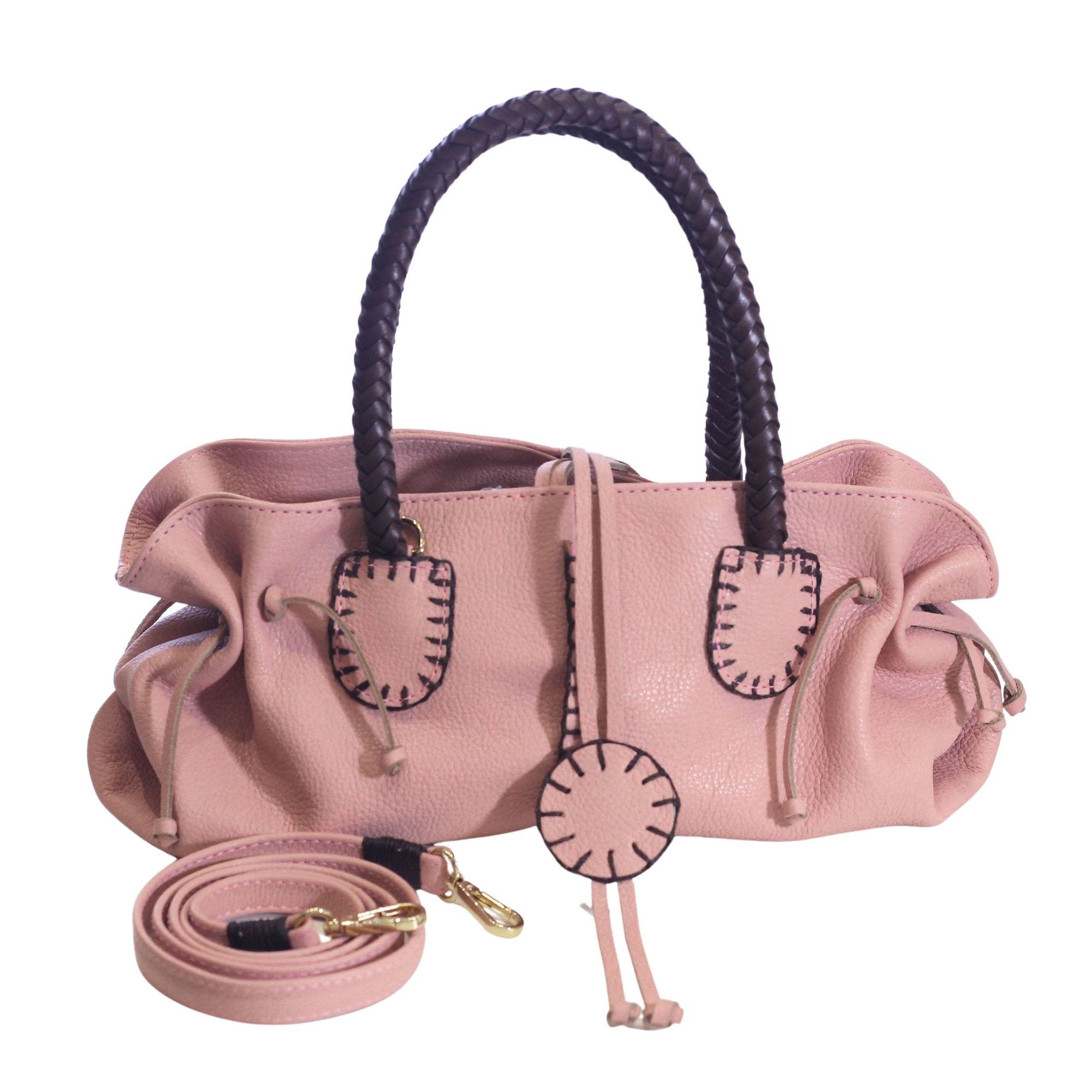 Mini Satchel Leather Bag, Main, color, Dusty Rose