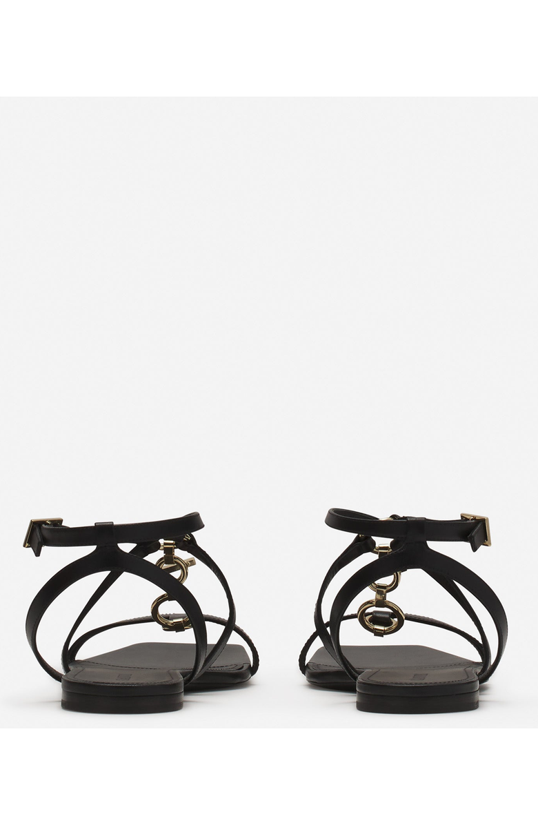 Lanvin Mesure Flat Leather Sandals, Alternate, color,