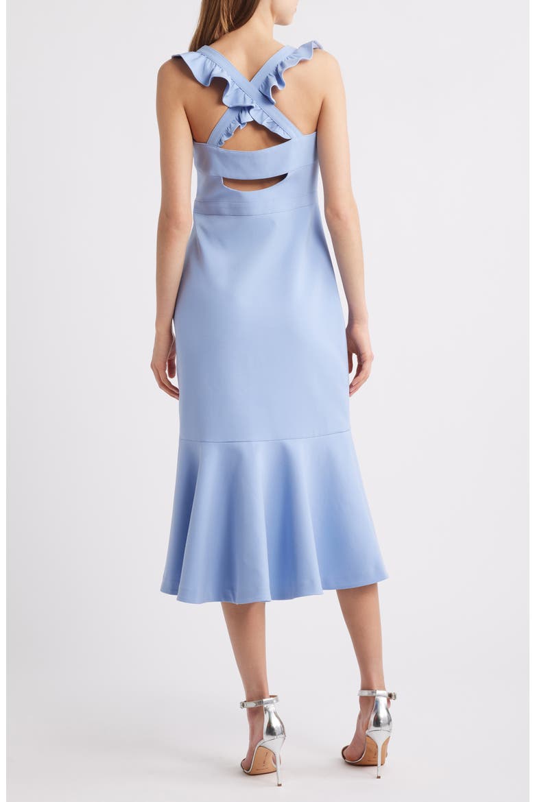 Hara Ruffle Strap Midi Dress, Alternate, color, LAVENDER LUSTER