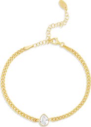 SHYMI Fancy Shape Cubic Zirconia Curb Chain Bracelet