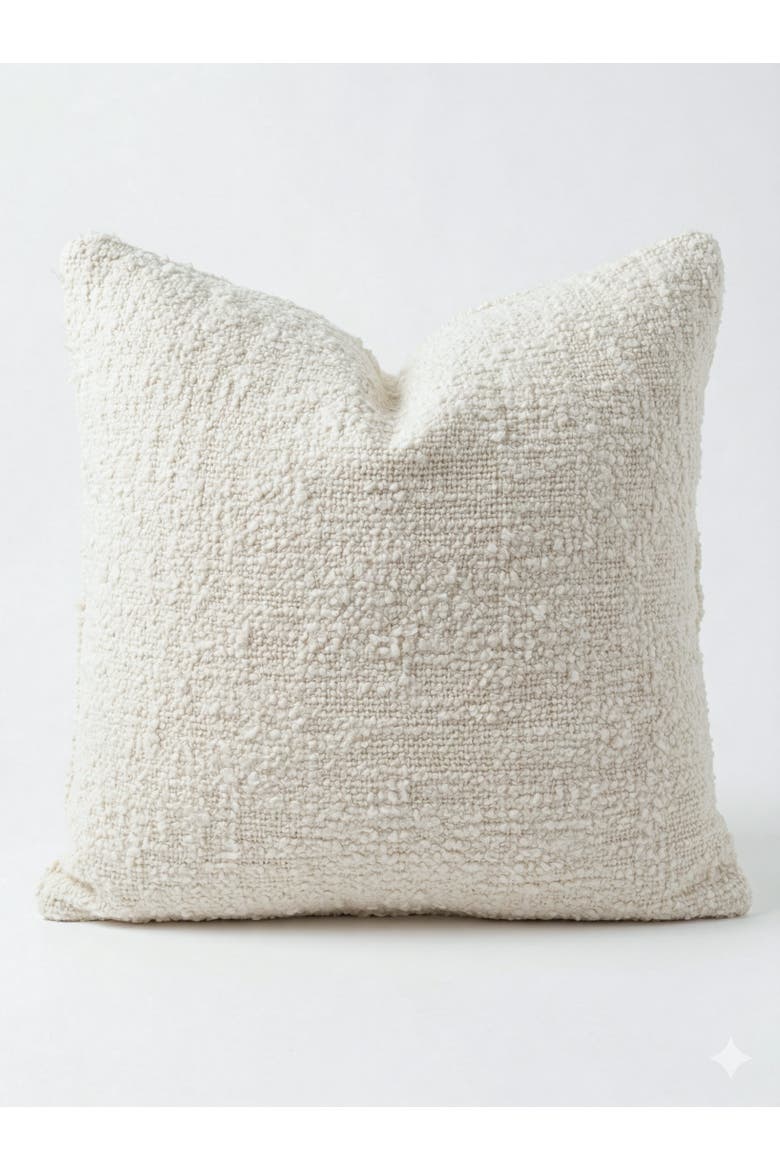 Cozy Cotton Boucle Pillow Cover Only, Main, color, Ivory