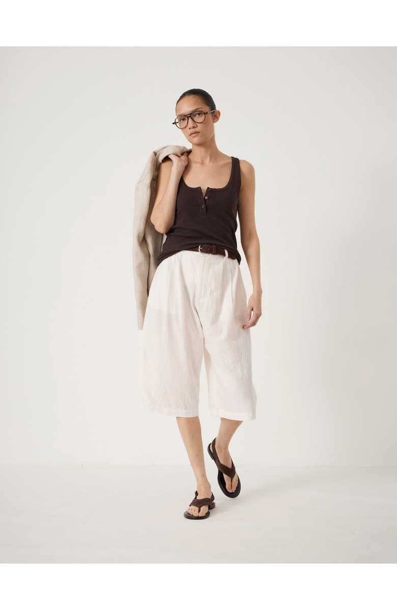 Hush Yara Button Detail Vest, Alternate, color, Dark Brown