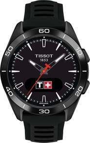 Tissot T-Touch Connect Sport Solar Smart Silicone Strap Watch, 43.75mm