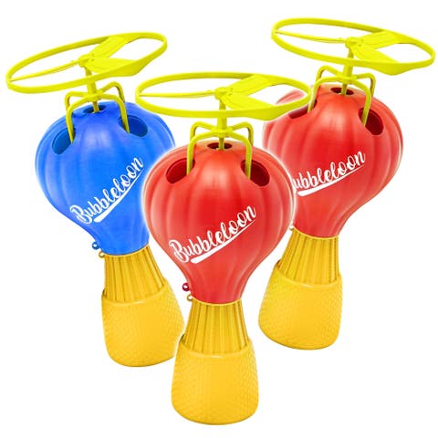 Bubble Club Bubbleloon 3 Pack Bundle Helicopter Flying Toys, 3+