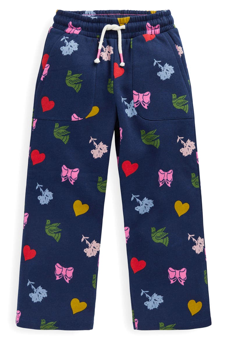 Kids' Print Cotton Blend Sweatpants, Main, color, COLLEGE NAVY FESTIVE FUN