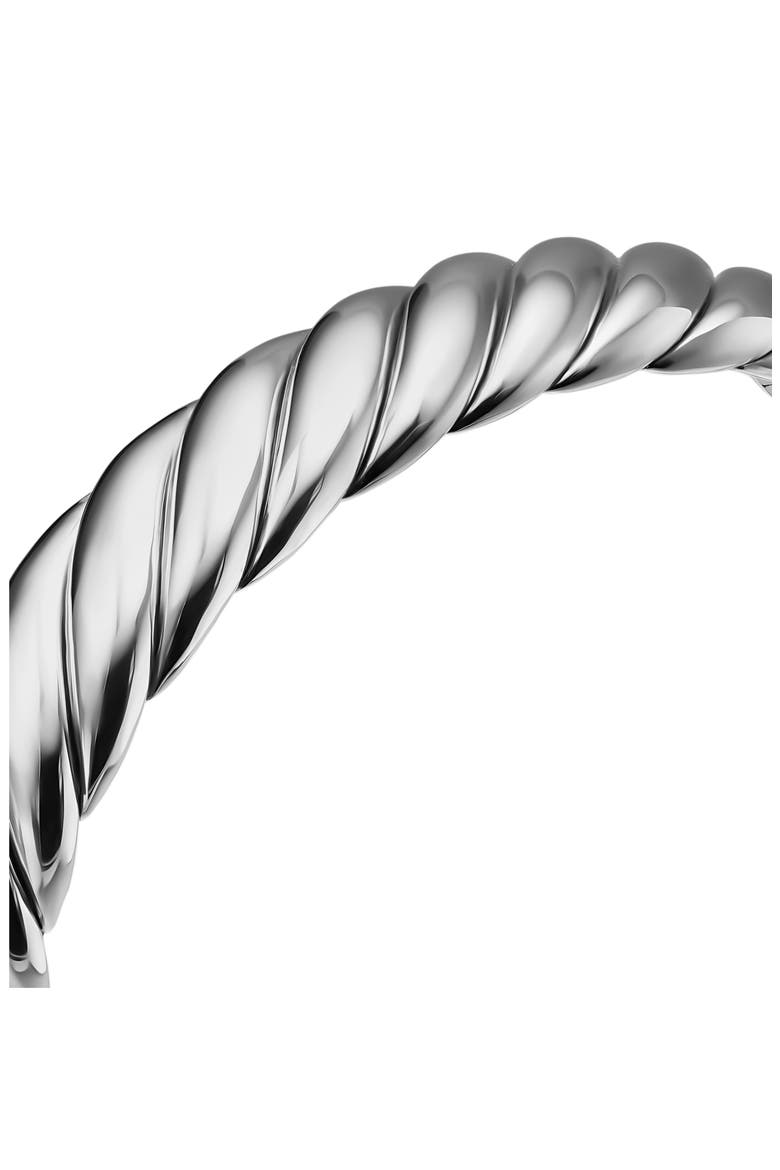 Sculpted Cable Flex Bracelet, 11mm, Alternate, color, SILVER