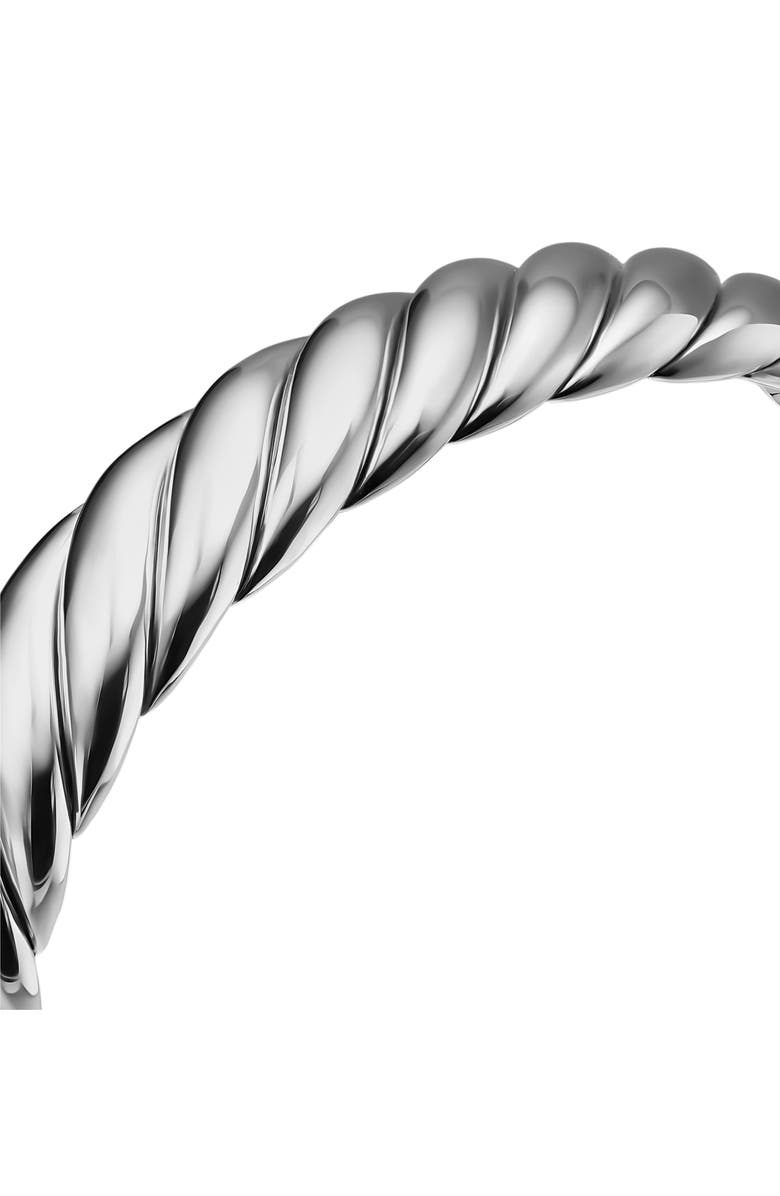 David Yurman Sculpted Cable Flex Bracelet, 11mm, Alternate, color, Silver