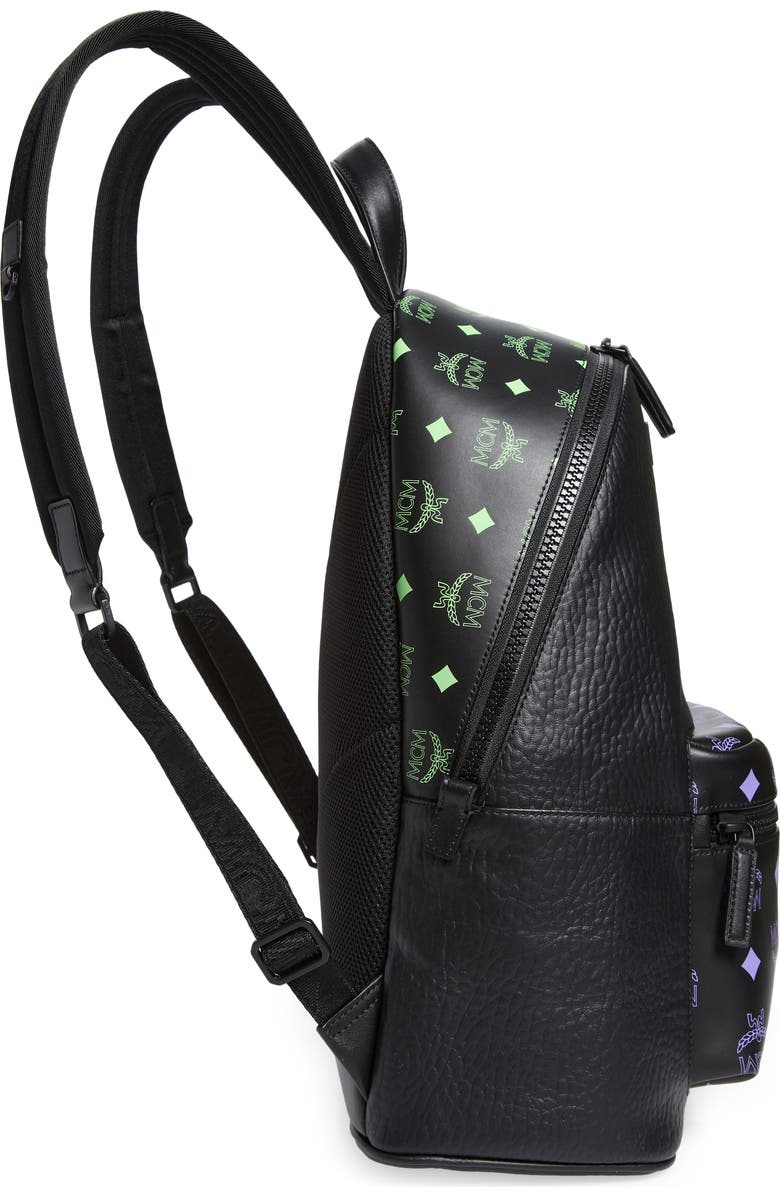 MCM Color Splash Logo Medium Water Repellent Backpack, Alternate, color,