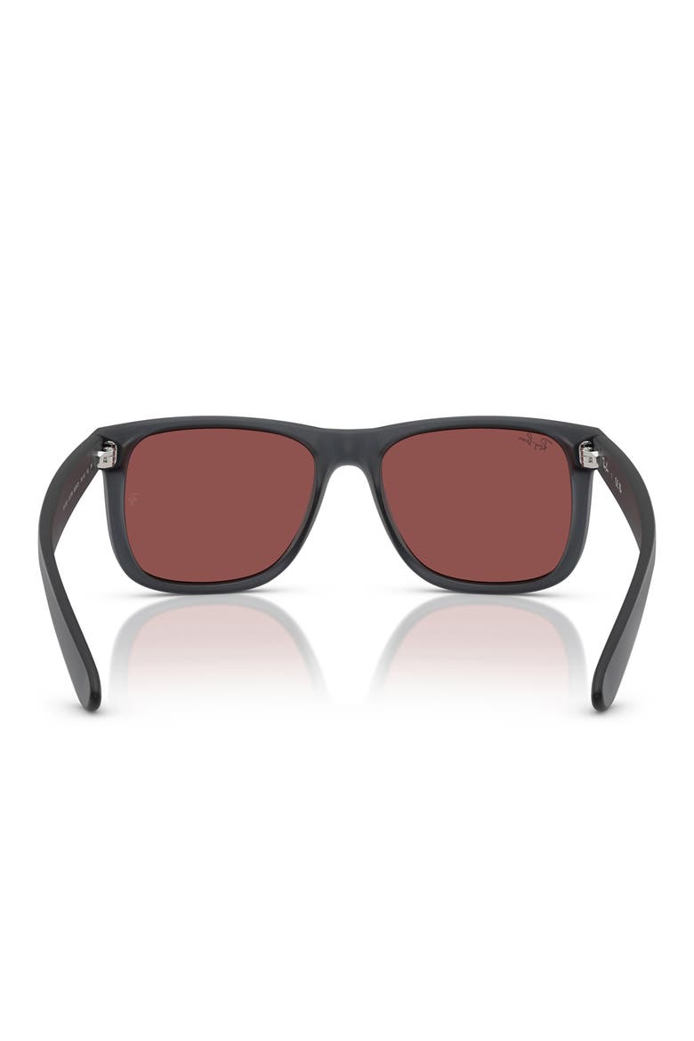 Justin 51mm Square Sunglasses, Alternate, color, OPAL GREY / DARK VIOLET